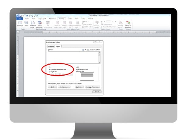 Find your Avery Product in Word