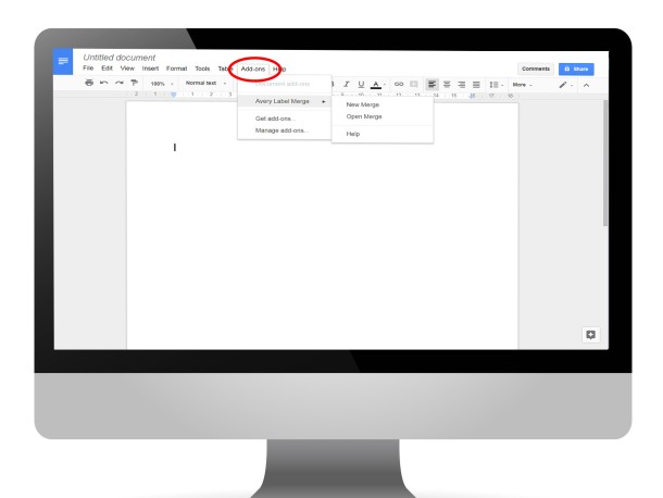 Avery Label Merge Add on for Google Docs