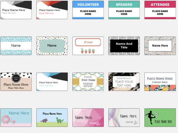 Name Badge Avery Templates