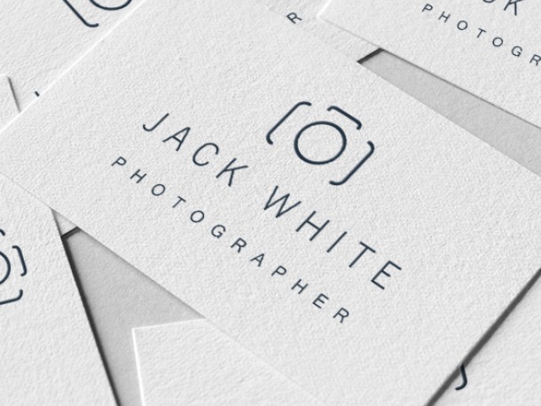 Simple Black Business Cards for Photographers