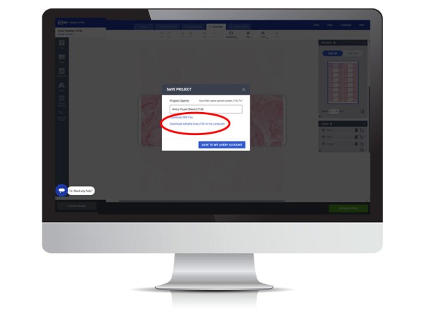 Monitor with DPO showing how to save project