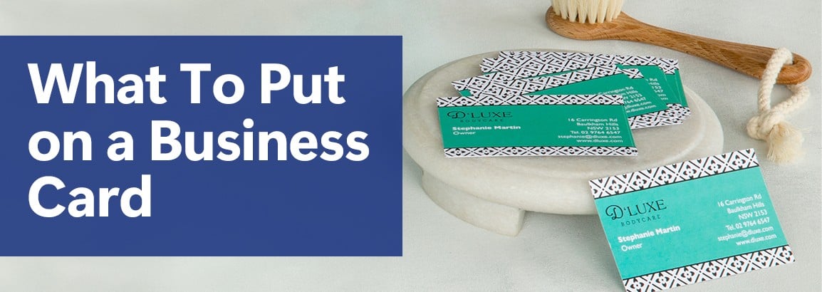 What to put on a business card - header