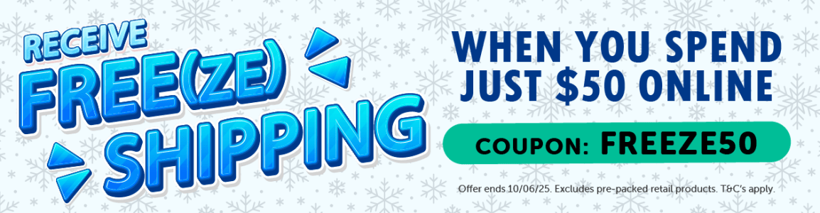 Receive Free Shipping When you Spend $50.