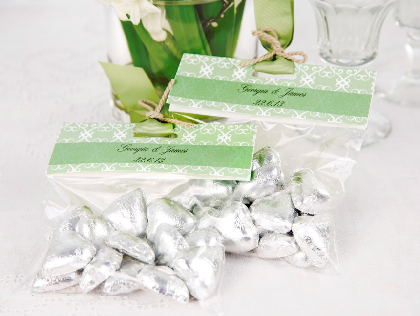 Avery Printable Bag Kits for Chocolate Wedding Favours 