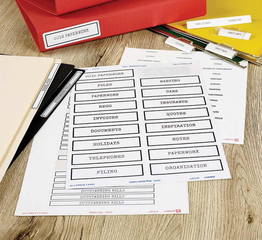 Office Organisation Check Avery Australia
