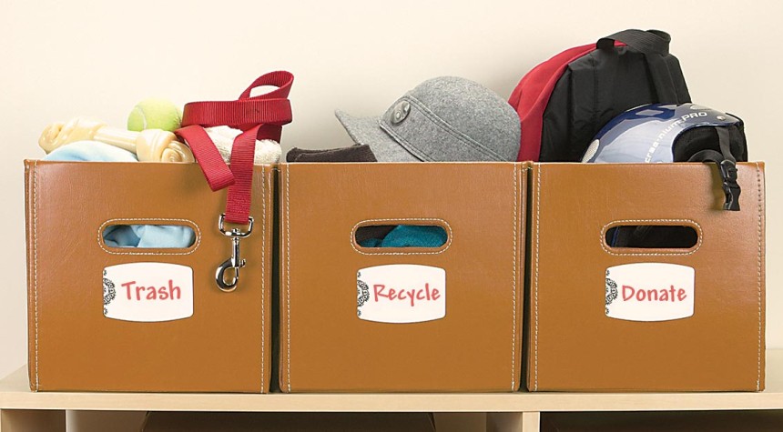 Avery Labels for Trash, Keep, Donate