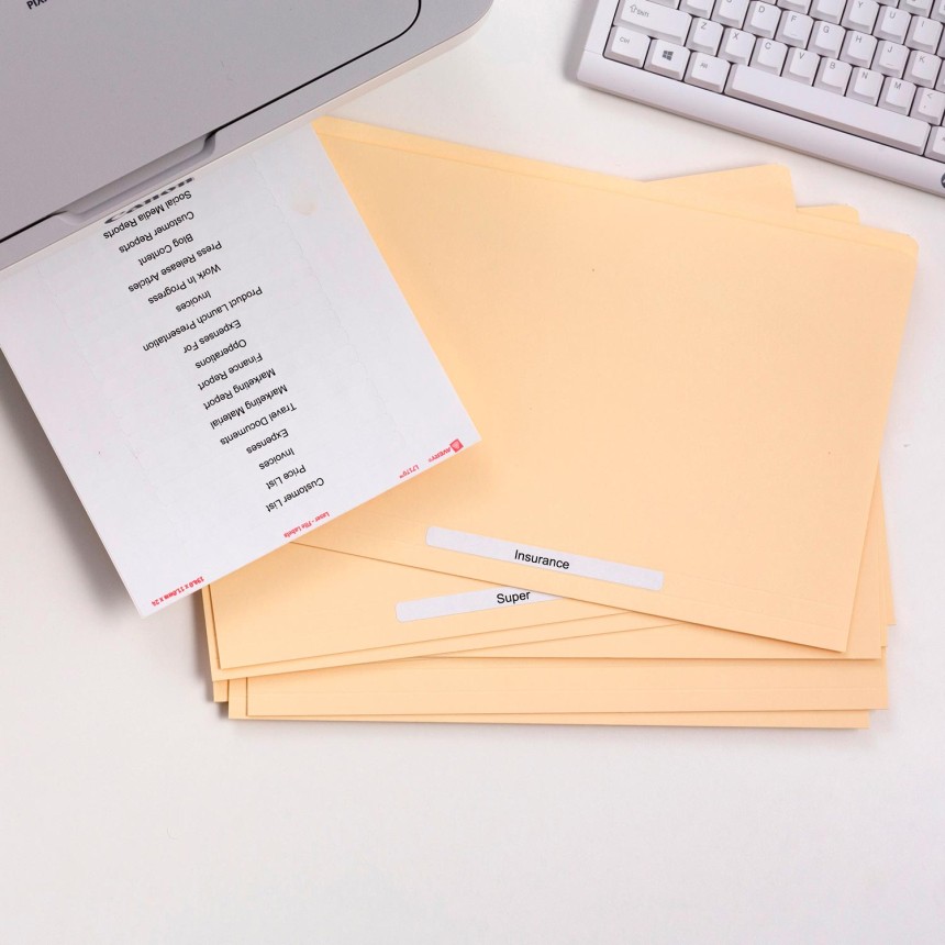 Avery File Folder Label