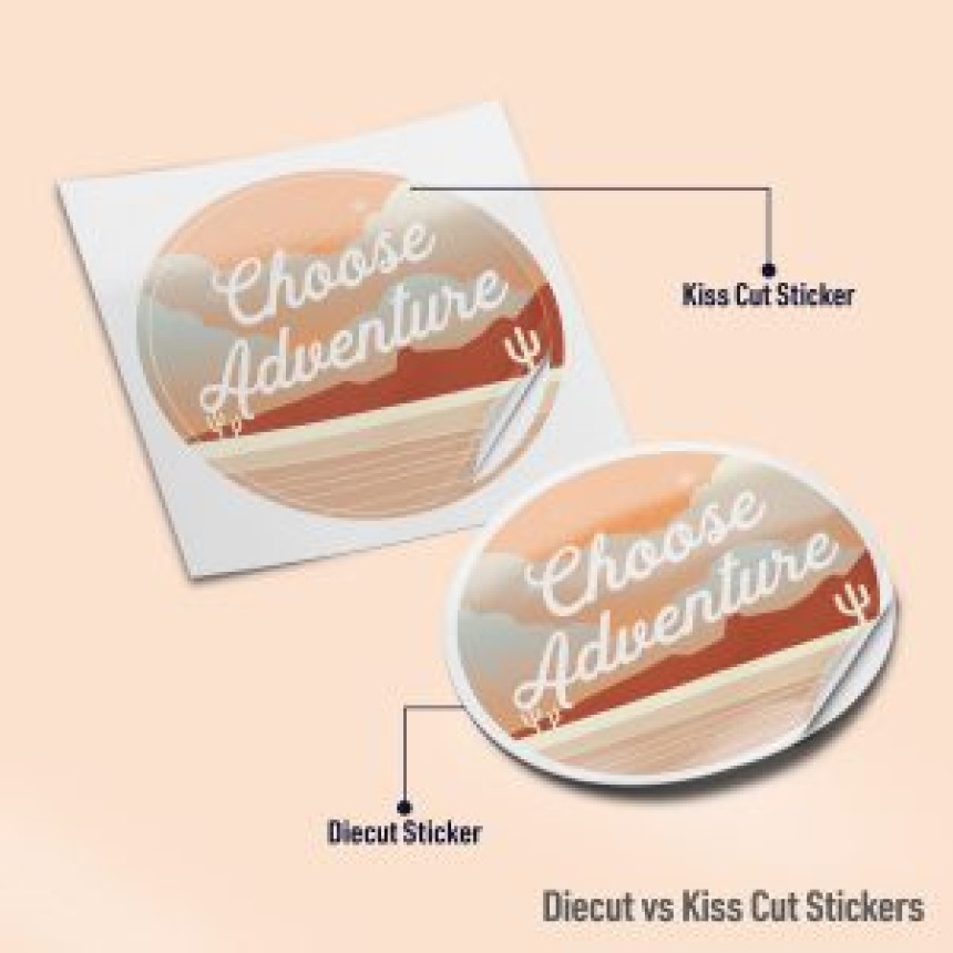 Die-cut vs Kiss-cut stickers
