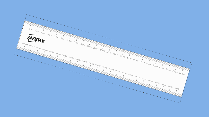 Avery Size Guide Ruler