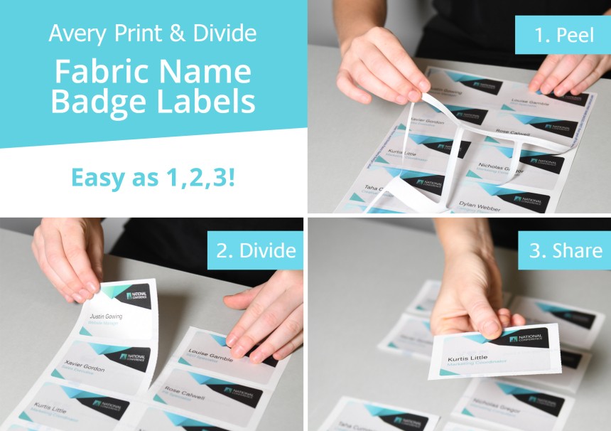 Fabric Name Badge Labels