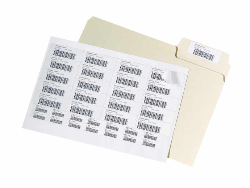 Hospital Labels on Folder