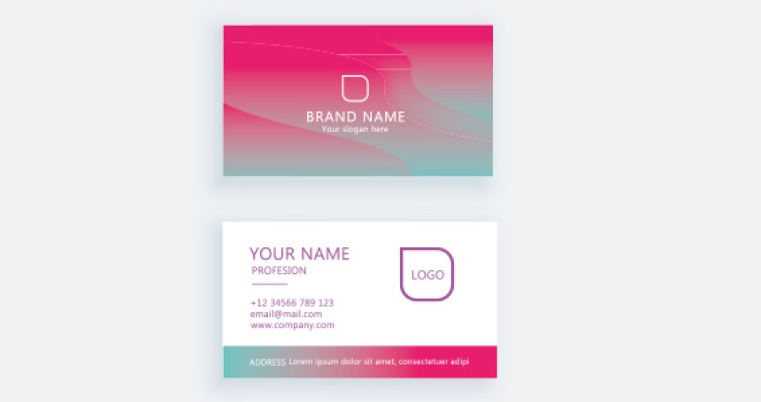 Double sided Business Cards for Photographers Pink
