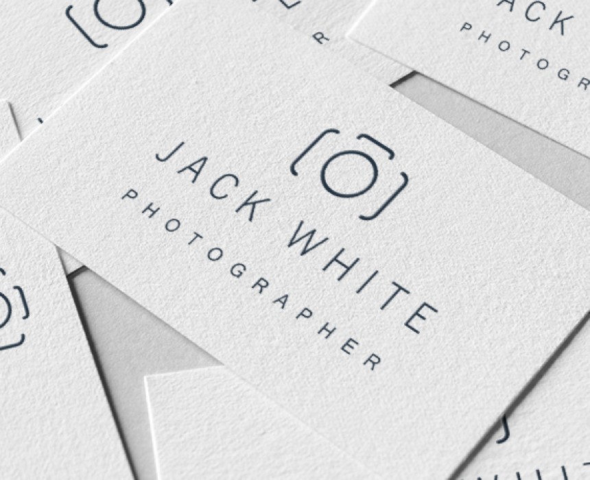 Simple Black Business Cards for Photographers