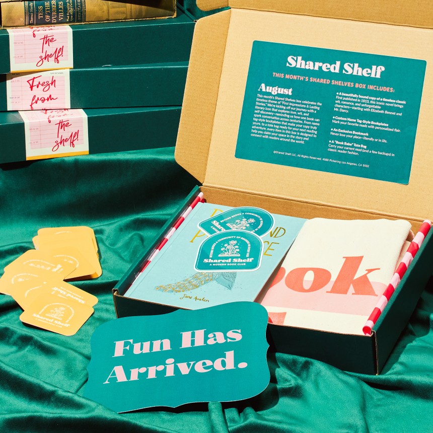 Book Club Green printed card collateral