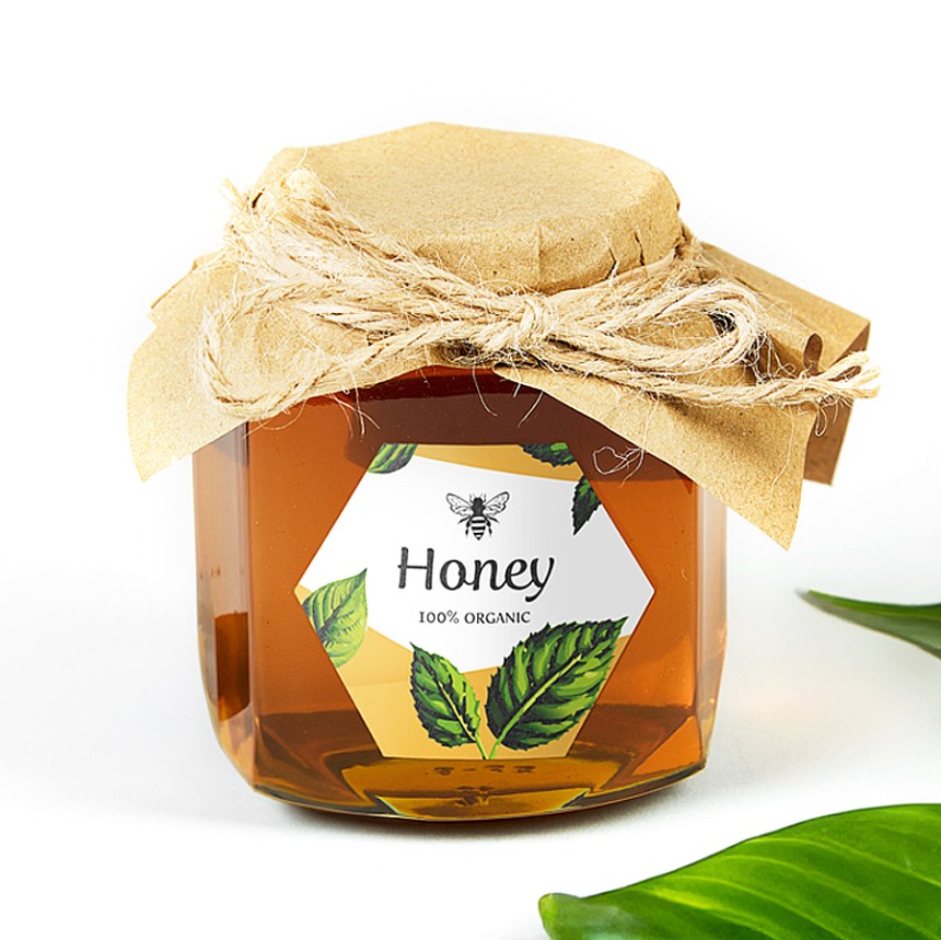 Honey Jar with label