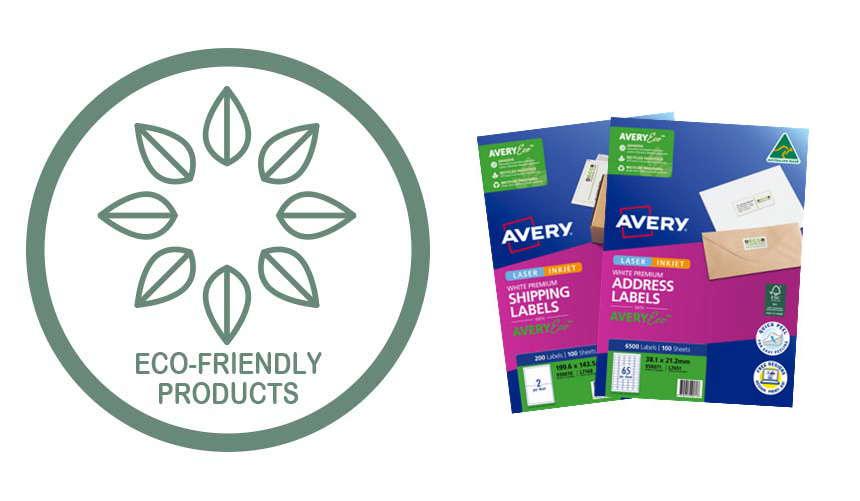 Image of eco-friendly product initiatives of Avery Products