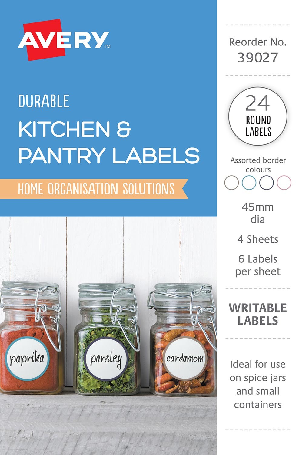 Durable Kitchen Labels | 39027 | Avery Australia