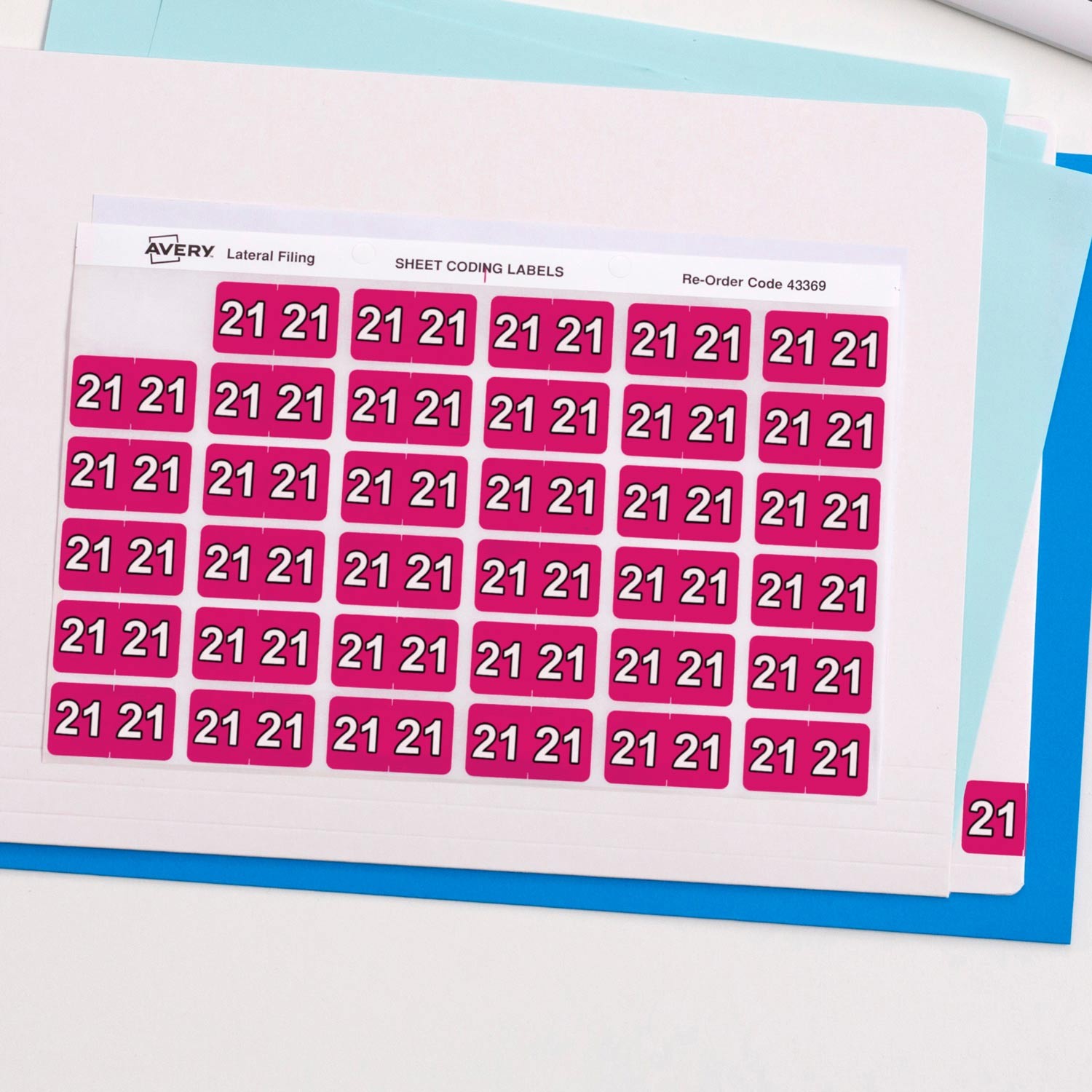 21 Side Tab Colour Coding Labels | 43371 | Avery Australia