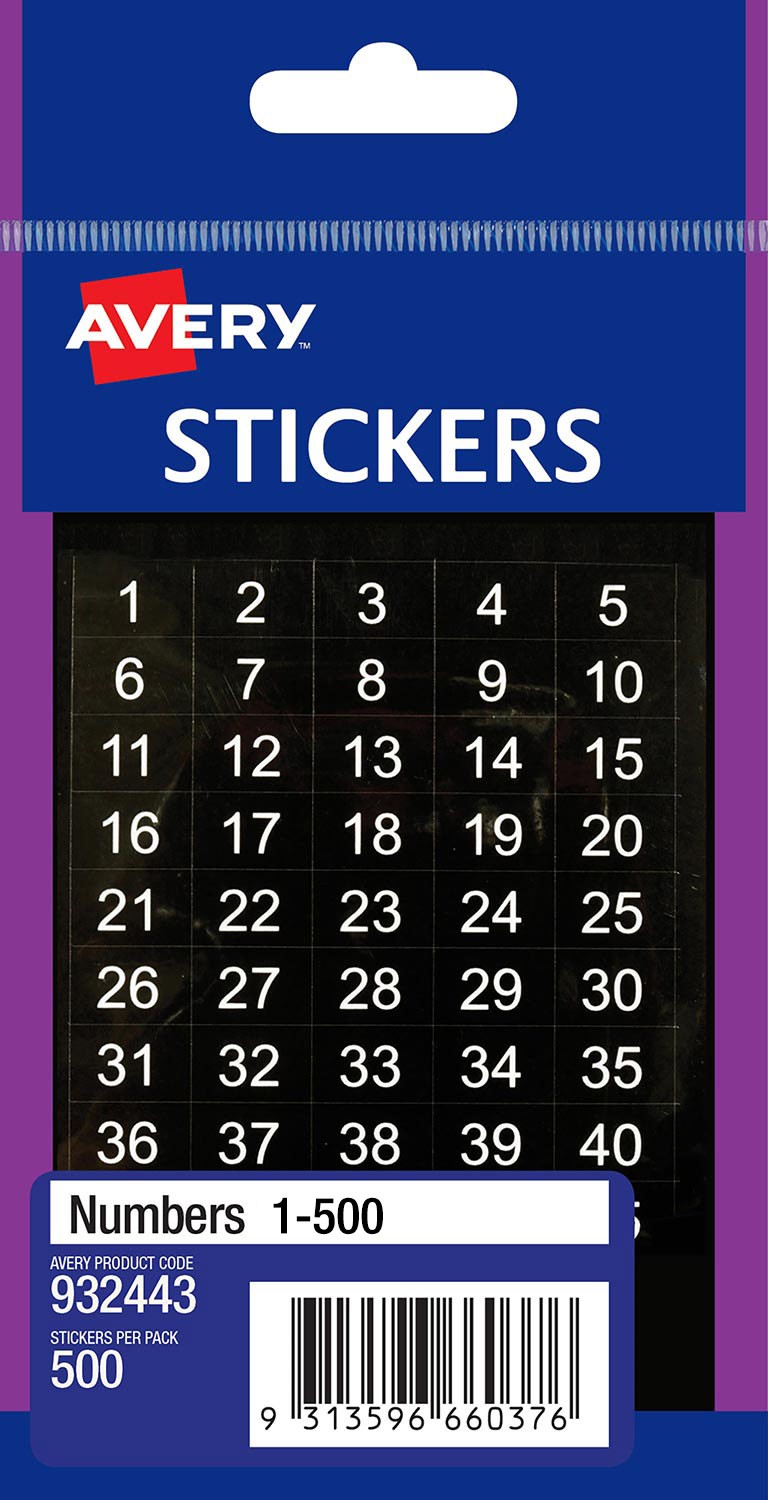 Number Stickers | 932443 | Avery Australia
