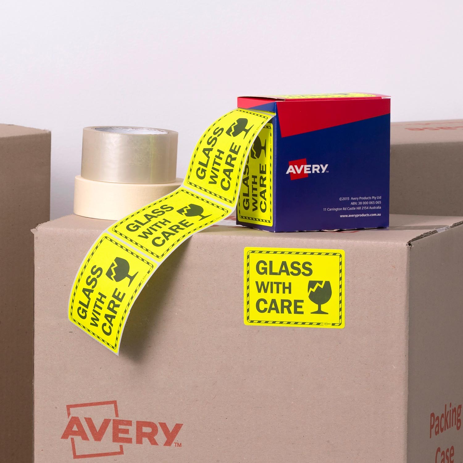 Glass With Care Labels | 932618 | Avery Australia