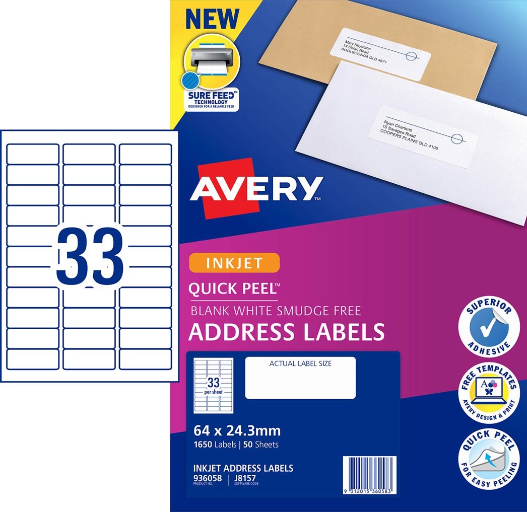 Address Labels with Quick Peel™ | 936058 | Avery Australia