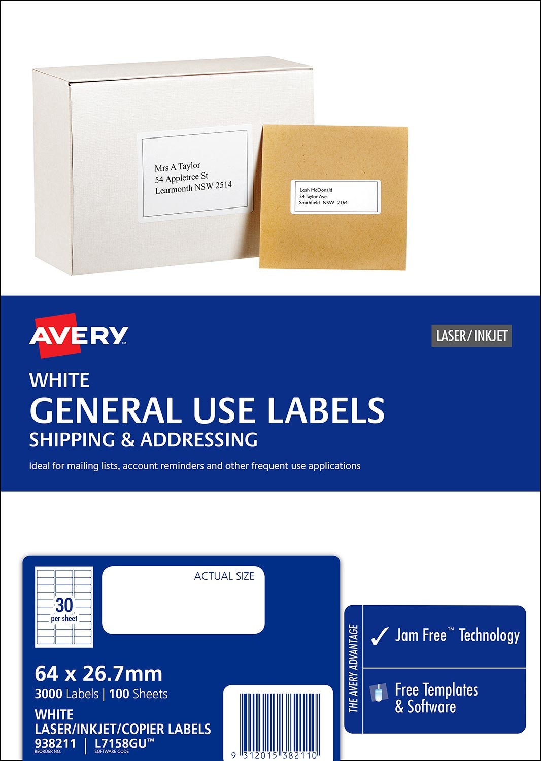 General Use Labels 938211 Avery Australia