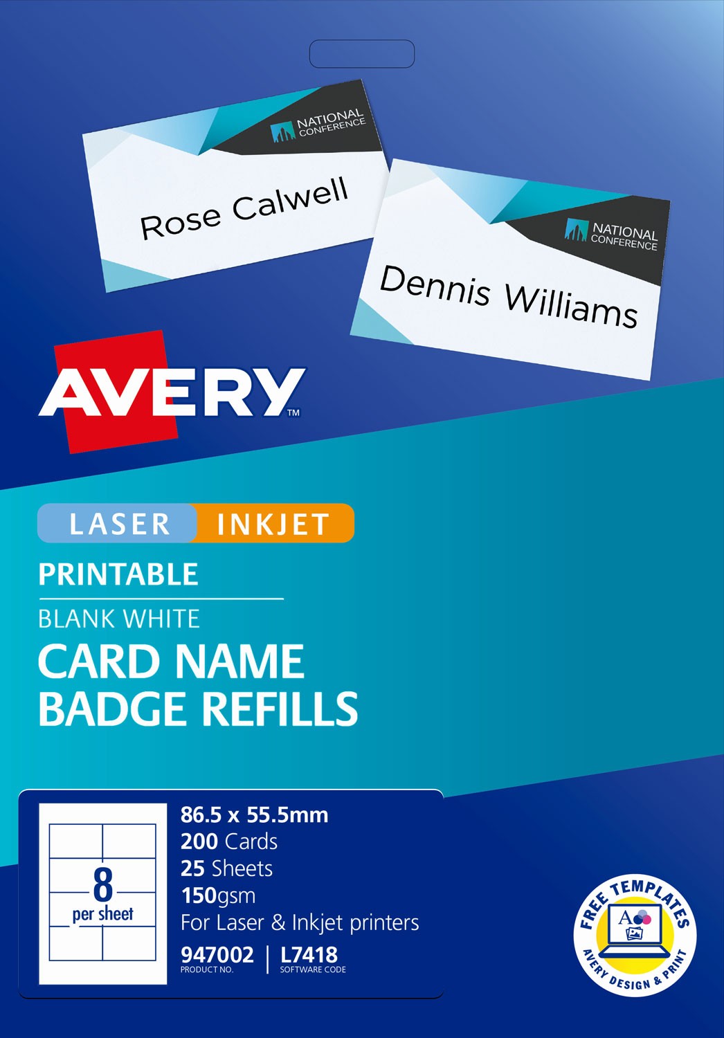 Elegant 22 Card Name Badges