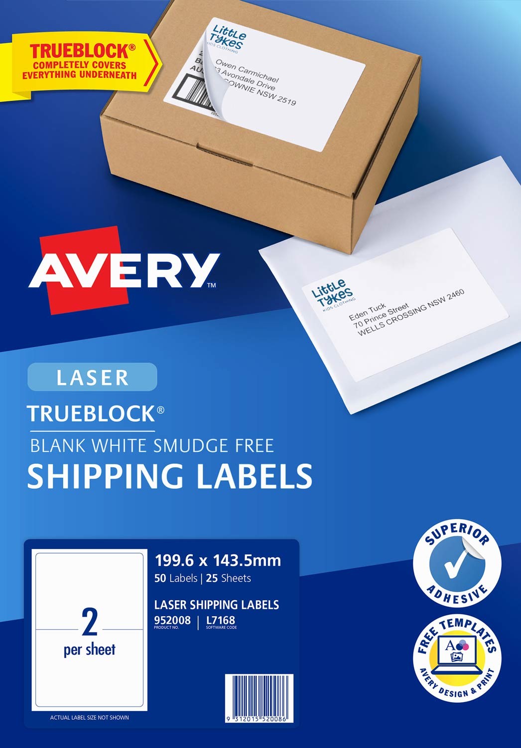 Shipping Labels with Trueblock® | 952008 | Avery Australia