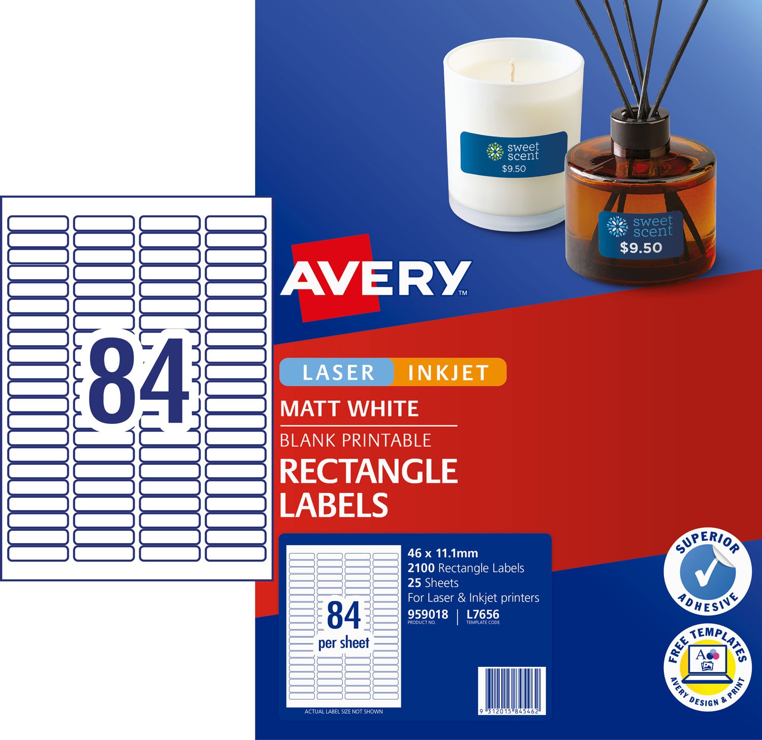 Permanent Multi purpose Labels 959018 Avery Australia Permanent Multi purpose Labels 959018 Avery Australia
