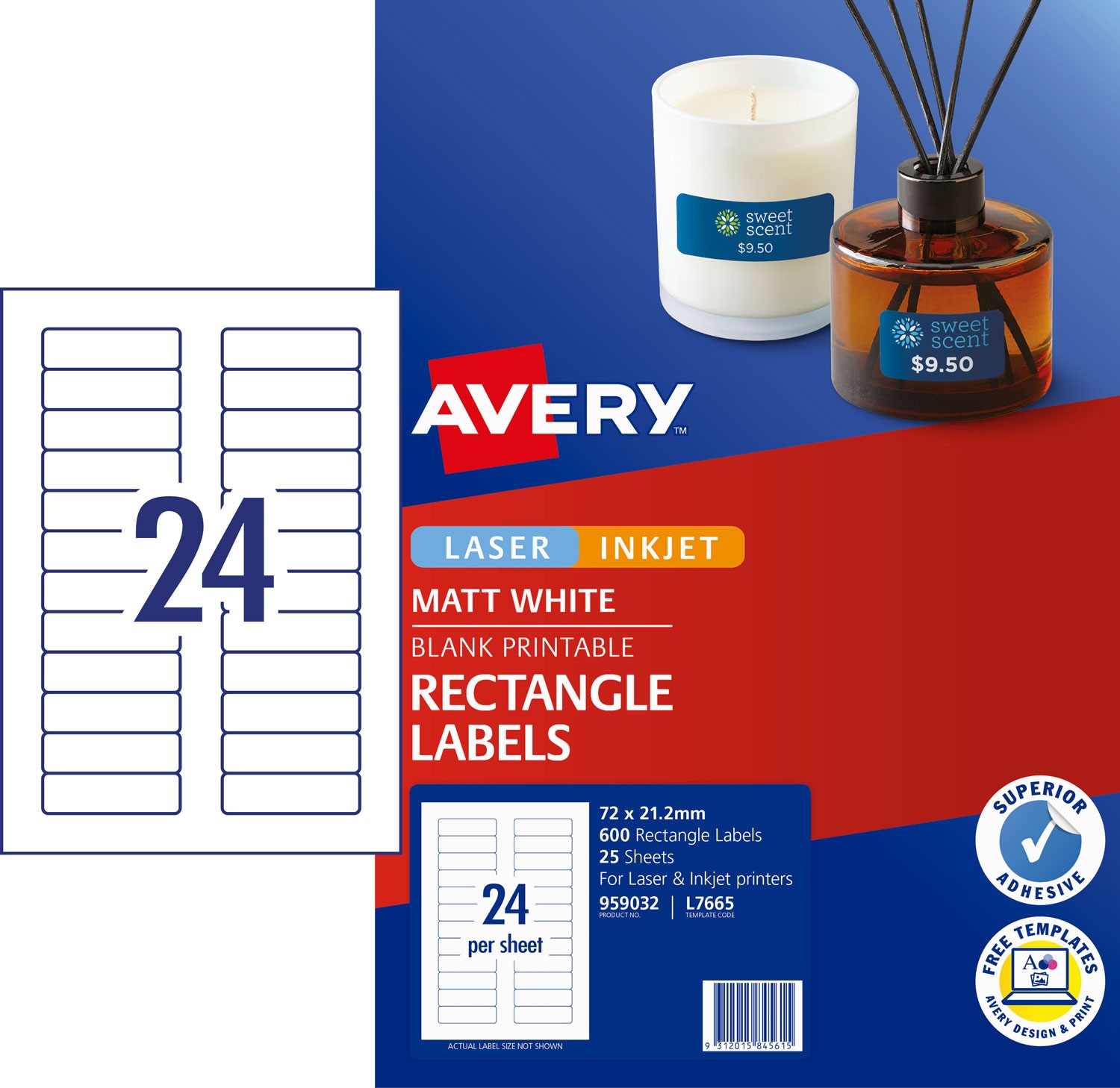 Permanent Multipurpose Labels 959032 Avery Australia