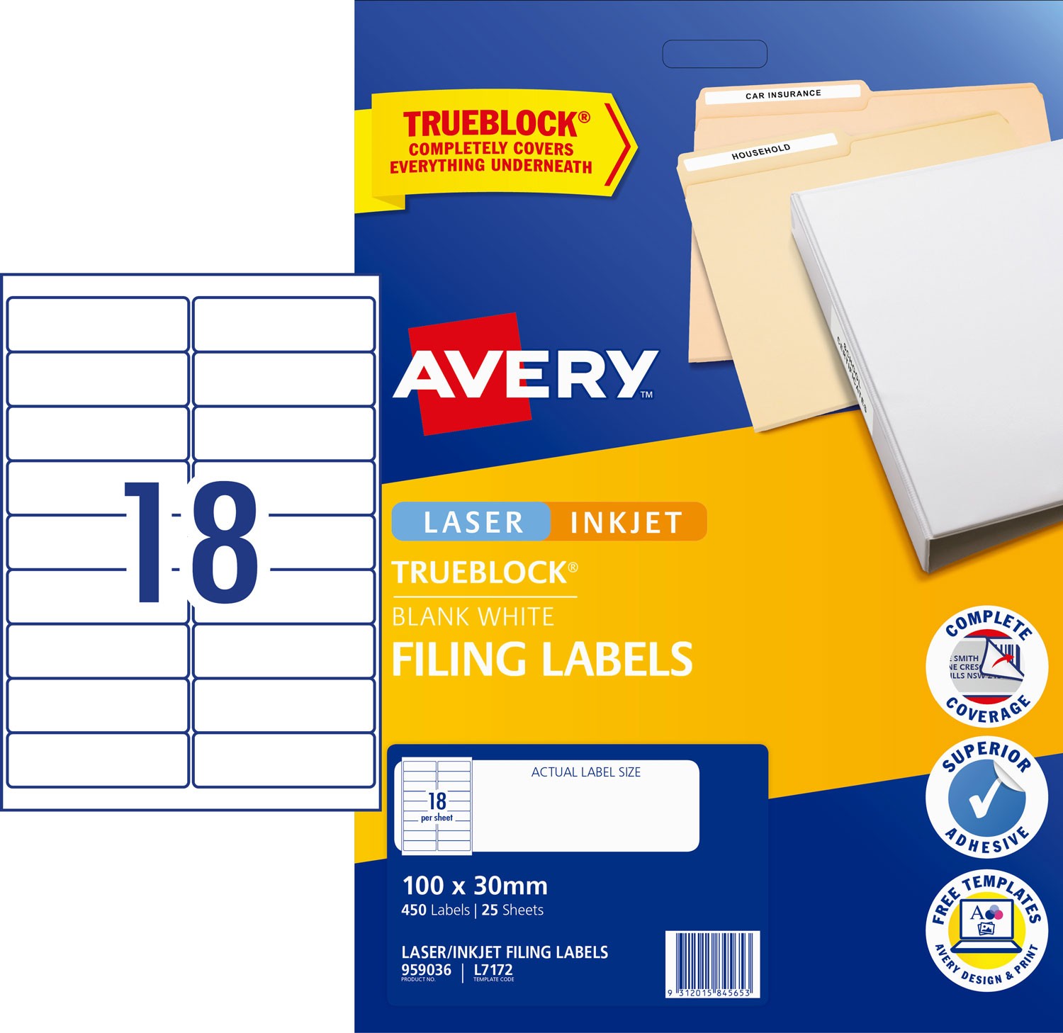 Filing Labels | 959036 | Avery Australia