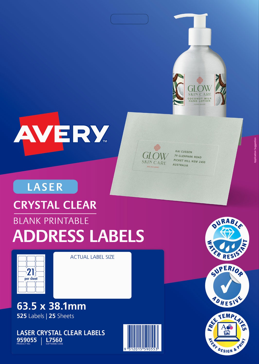 Crystal Clear Address Labels | 959055 | Avery Australia