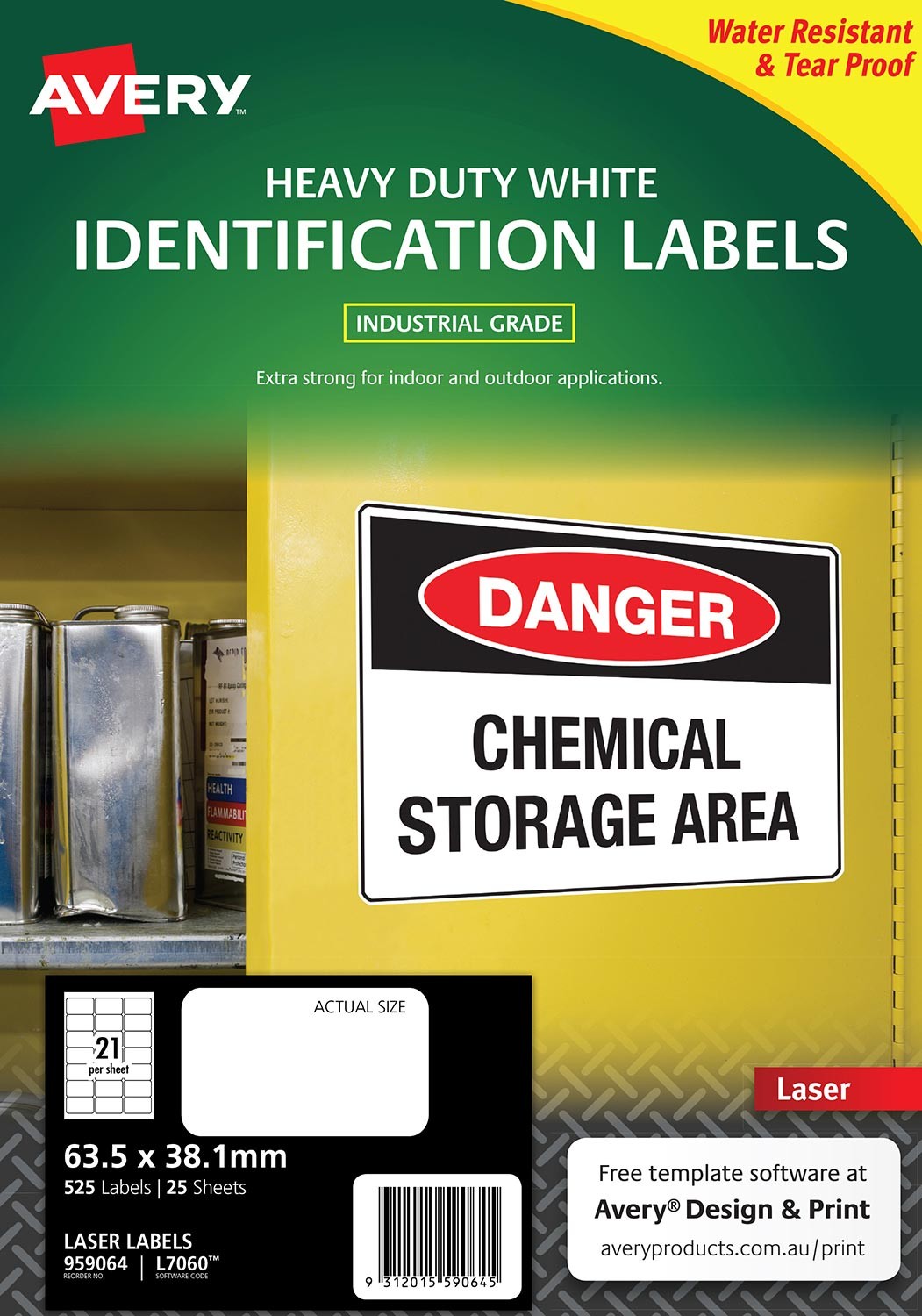 White Heavy Duty Labels | 959064 | Avery Australia