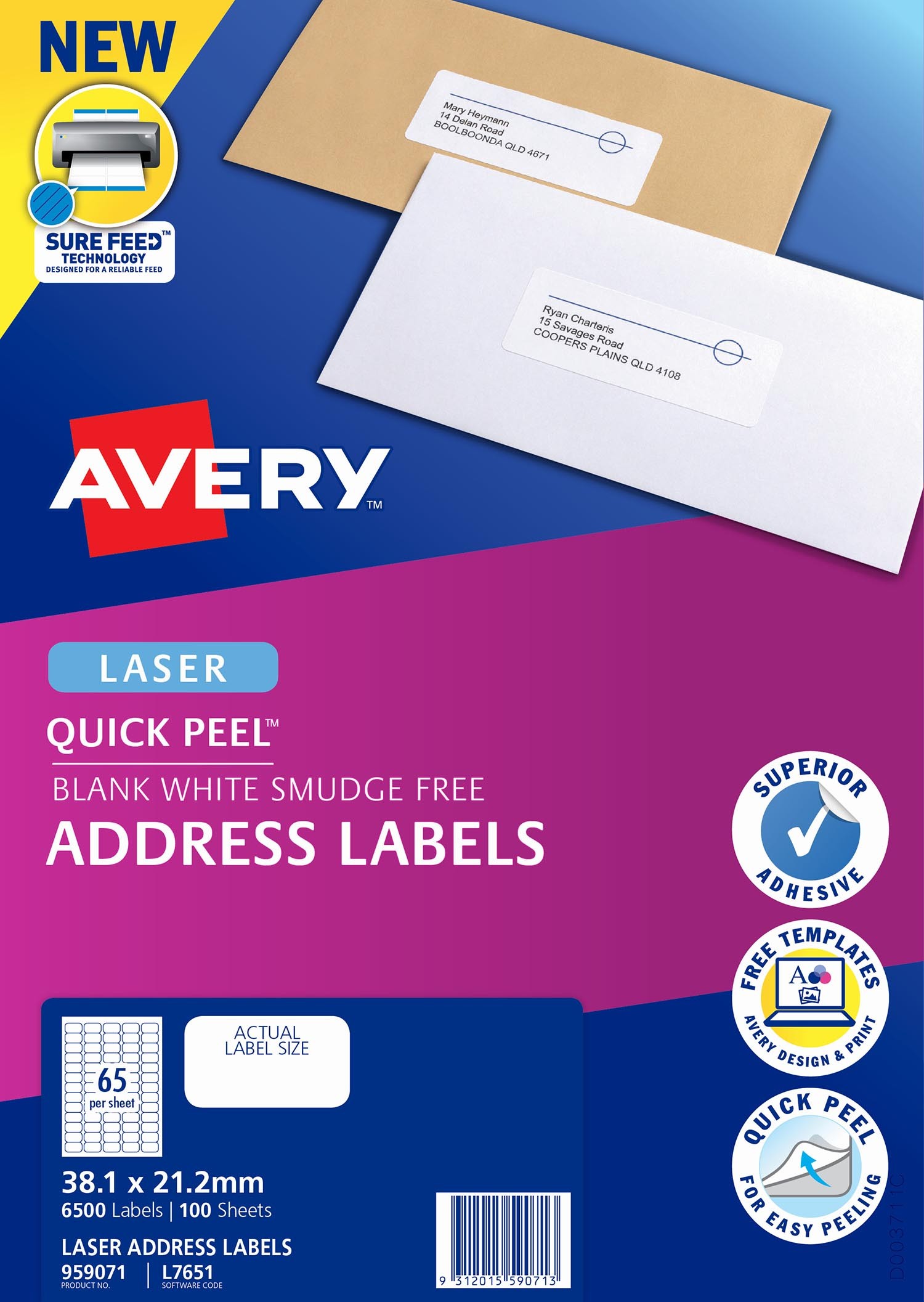 quick peel address labels