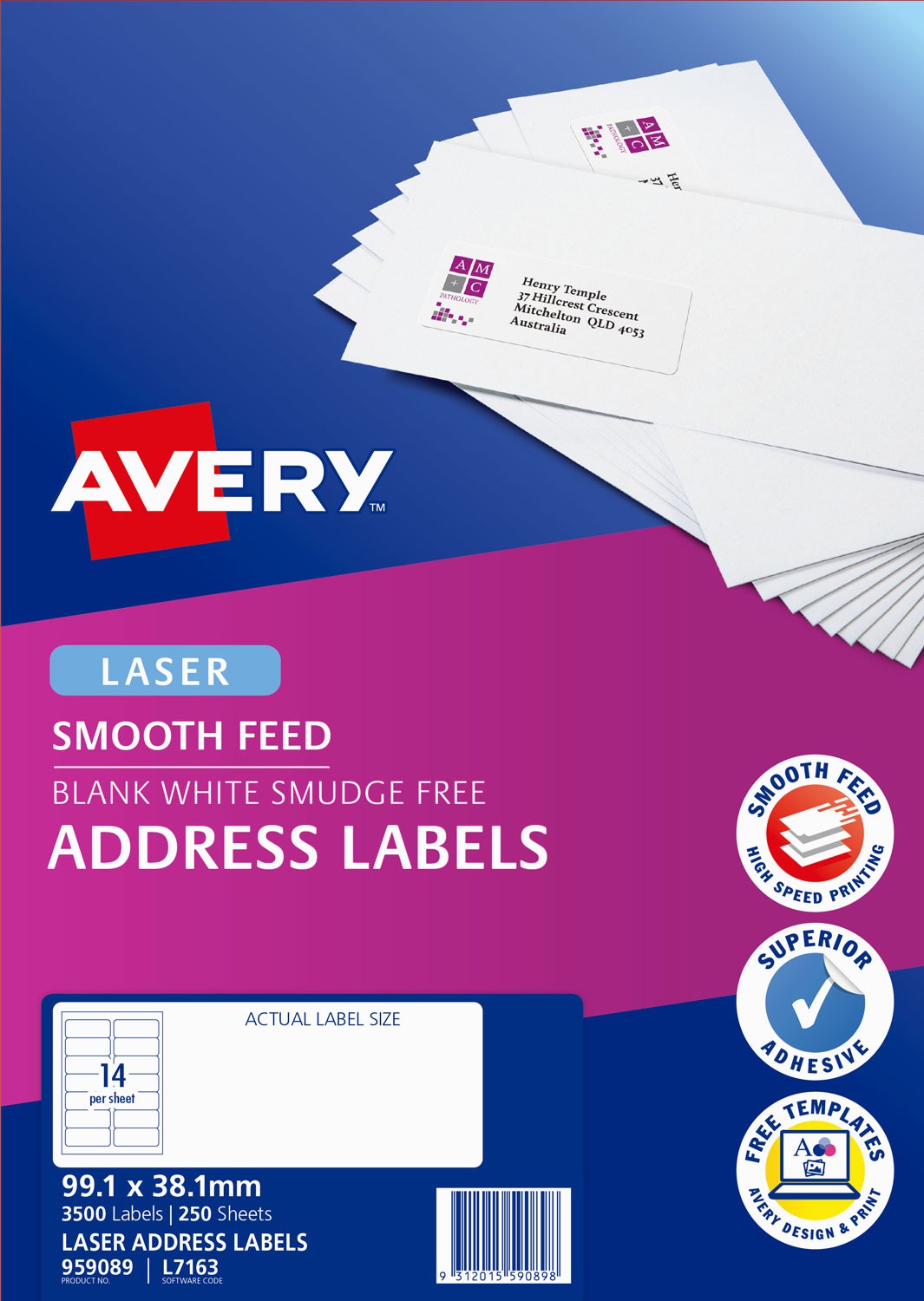 Address Labels With Smooth Feed