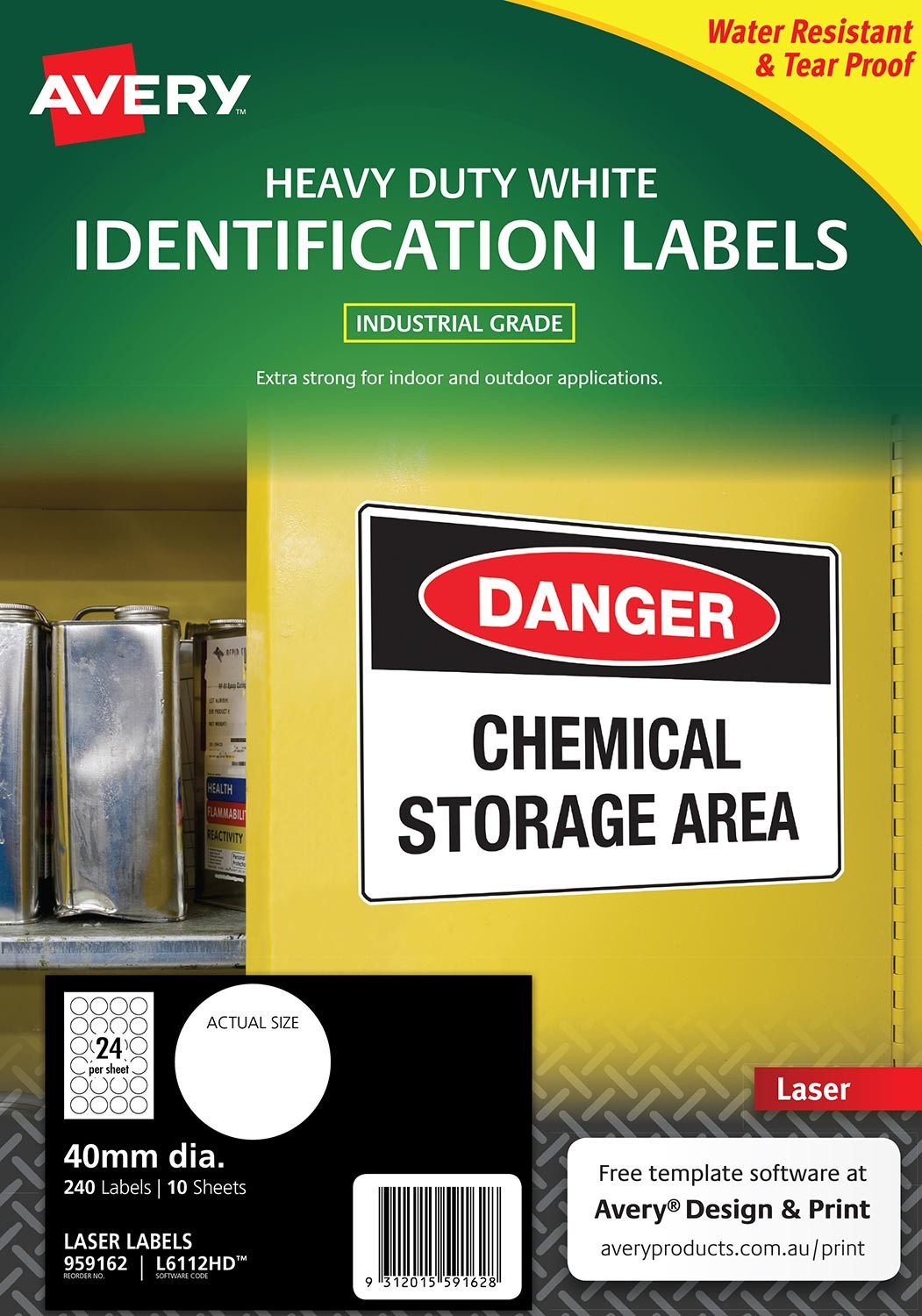 White Heavy Duty Labels | 959162 | Avery Australia