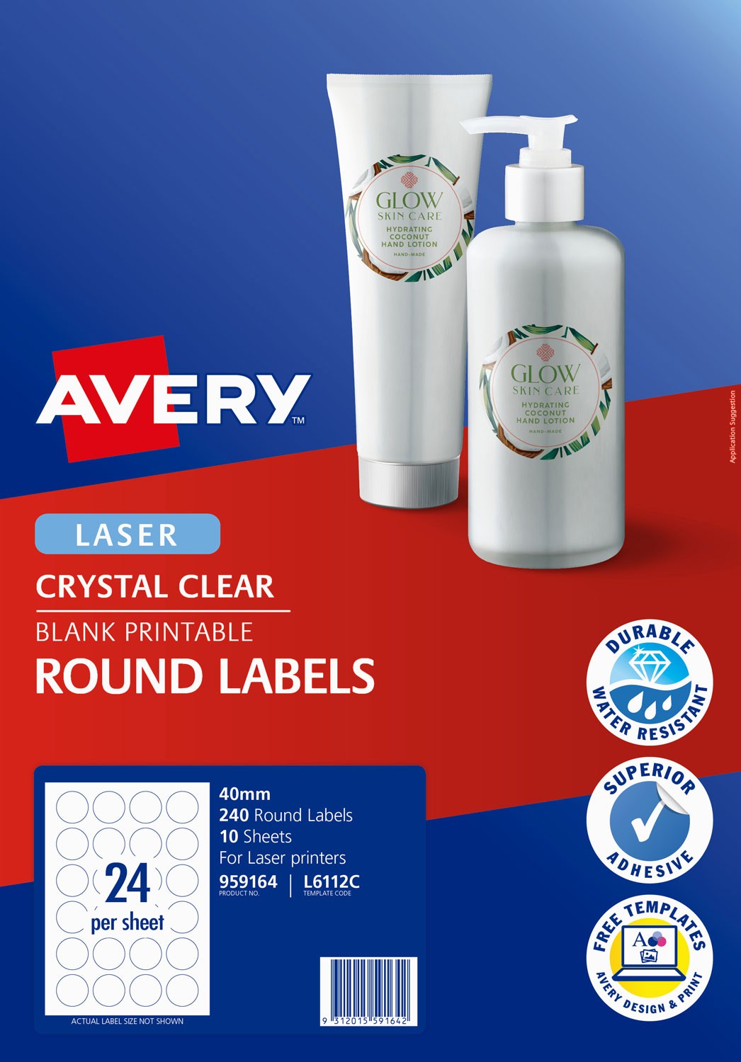 Crystal Clear Round Multi-purpose Labels | 959164 | Avery Australia