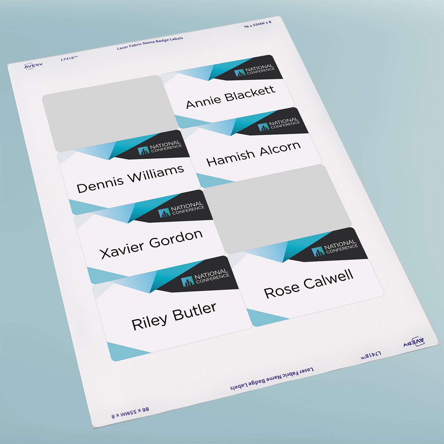 fabric name badge labels 959171 avery australia