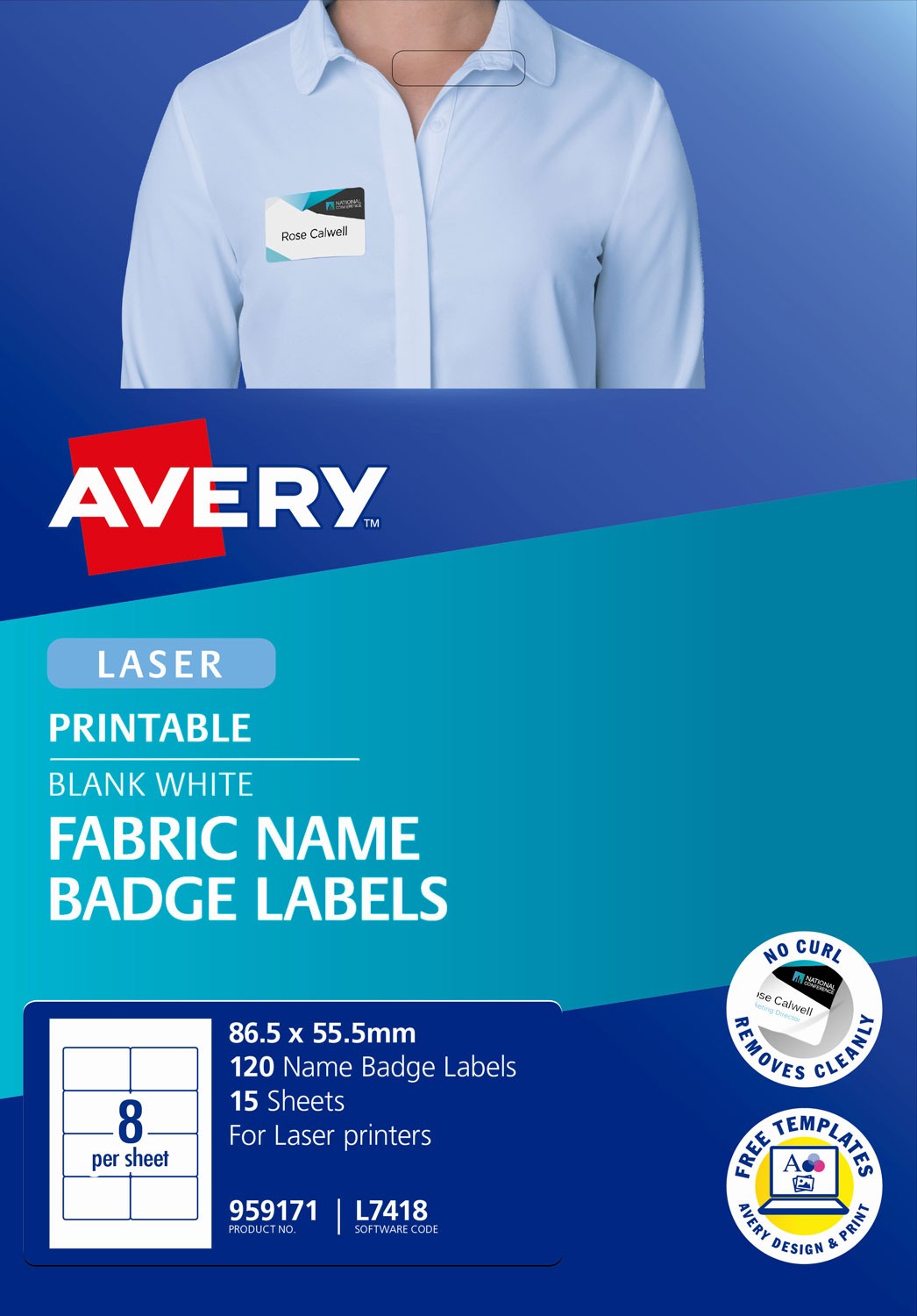 fabric name badge labels 959171 avery australia