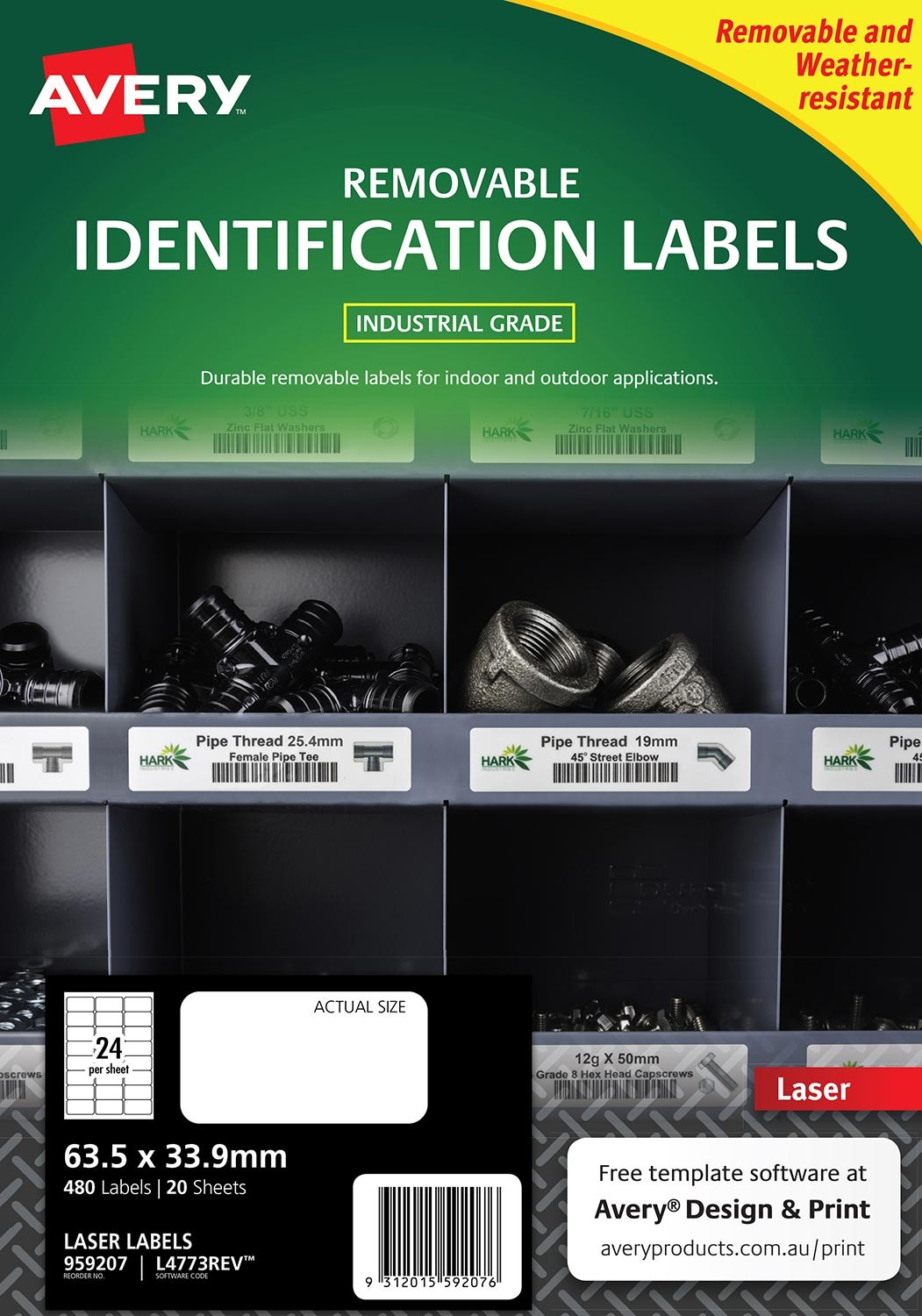 Heavy Duty Removable Labels 959207 Avery Australia