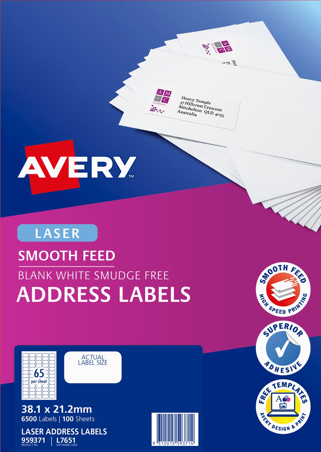 Address Labels with Smooth Feed | 959371 | Avery Australia
