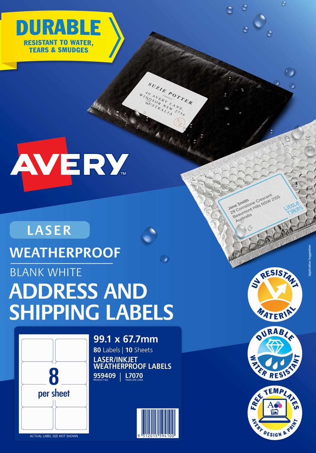 WeatherProof Shipping Labels | 959409 | Avery Australia