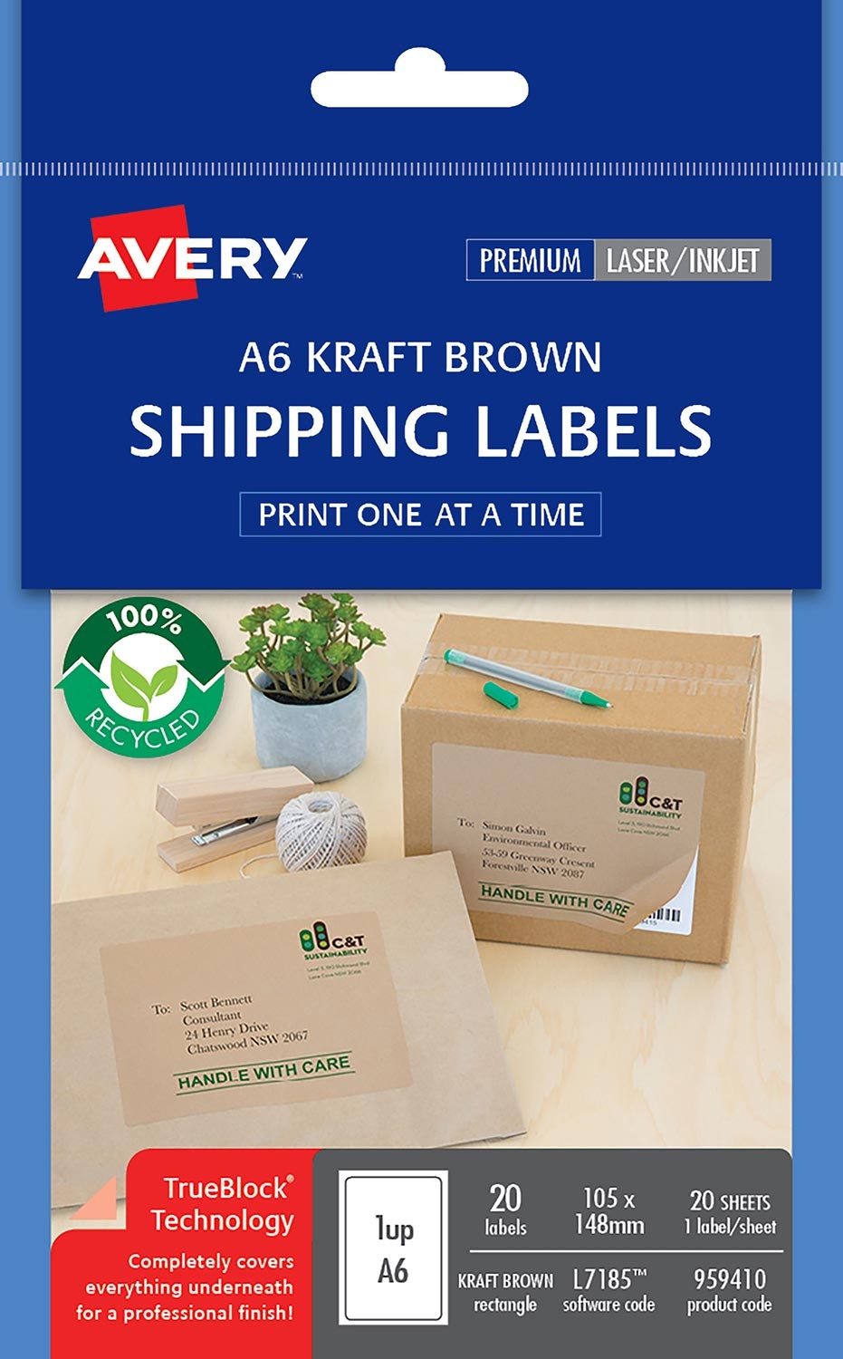 Shipping Labels, A6 | 959410 | Avery Australia