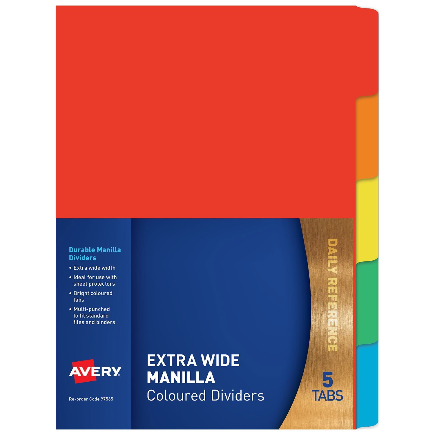 Extra Wide Dividers, 5 Tabs 97565 Avery Australia