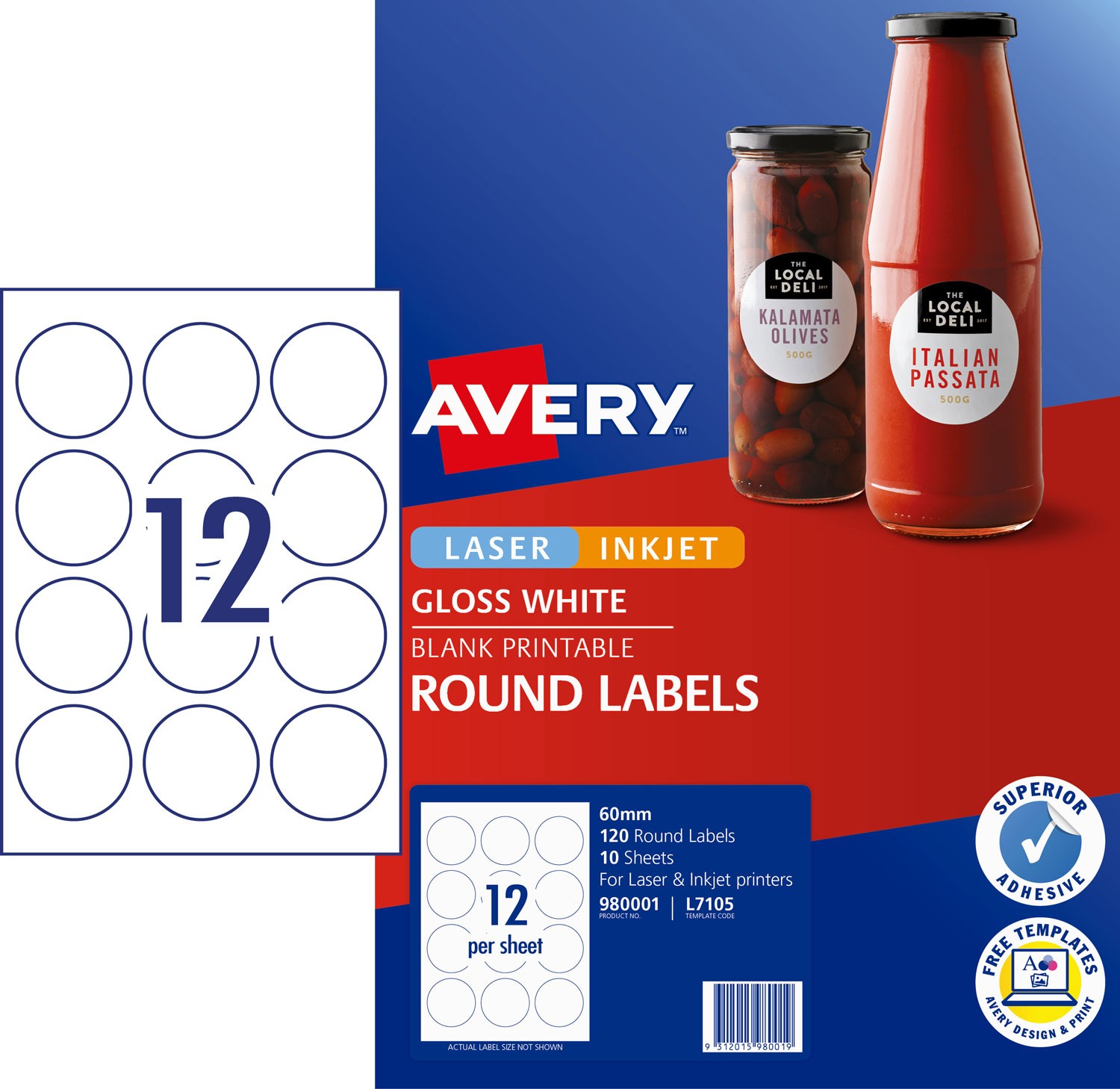 Glossy Round Labels | 980001 | Avery Australia