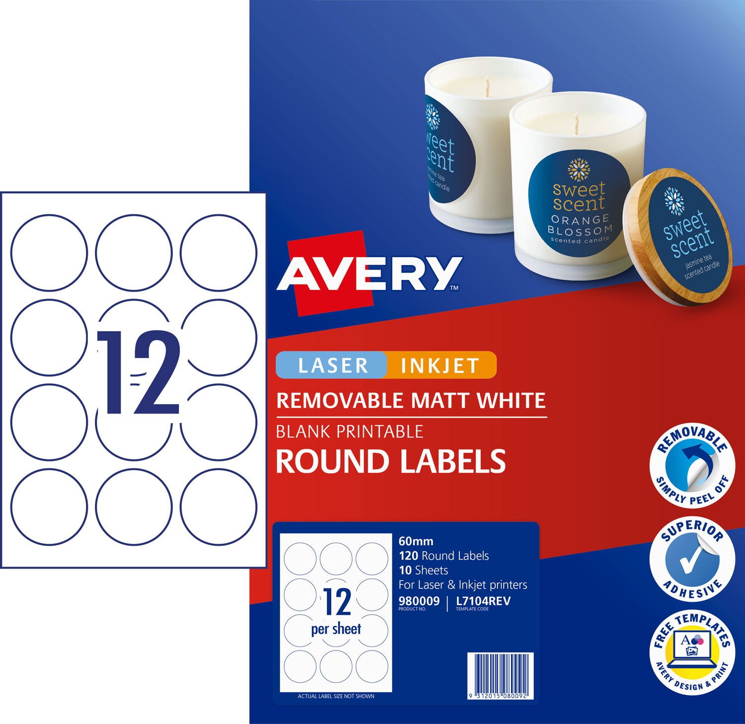 Removable Round Labels | 980009 | Avery Australia