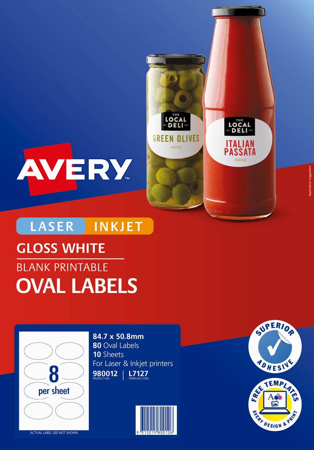 Glossy Oval Labels | 980012 | Avery Australia
