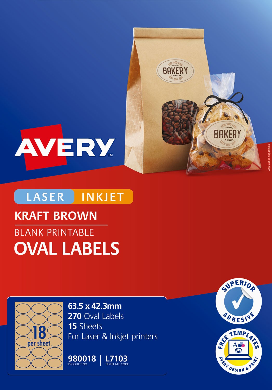 Kraft Brown Oval Labels | 980018 | Avery Australia