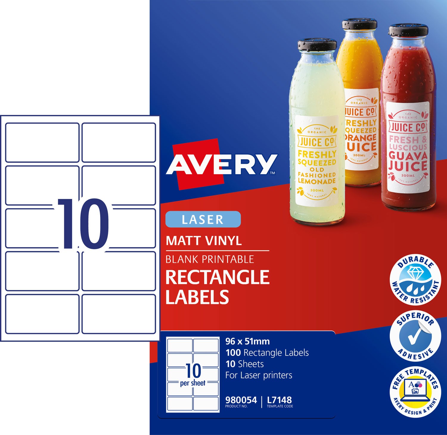Durable Rectangle Labels | 980054 | Avery Australia