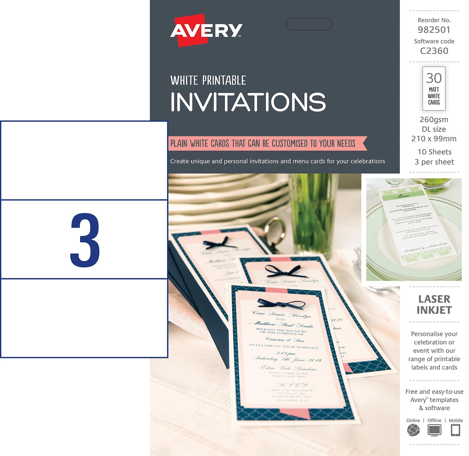 invitations 982501 avery australia